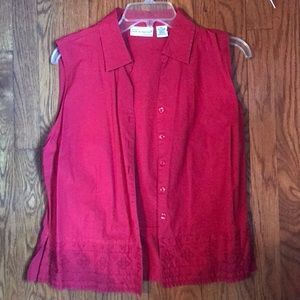 Red croft & barrow vest shirt